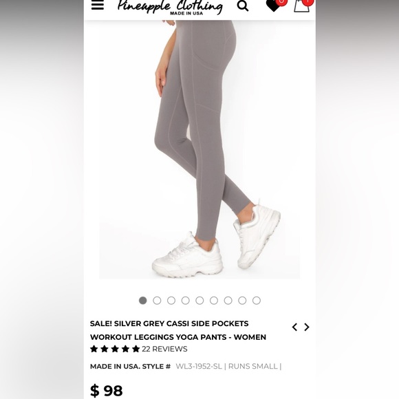 NWOT Matching Grey Legging and Sport Bra Set - Picture 6 of 6